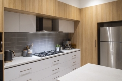 angle of kitchen and fridge