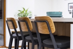 backs of kitchen seating