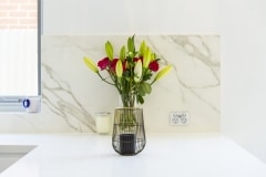 slowers on kitchen counter top