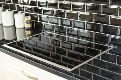 modern glass stove top